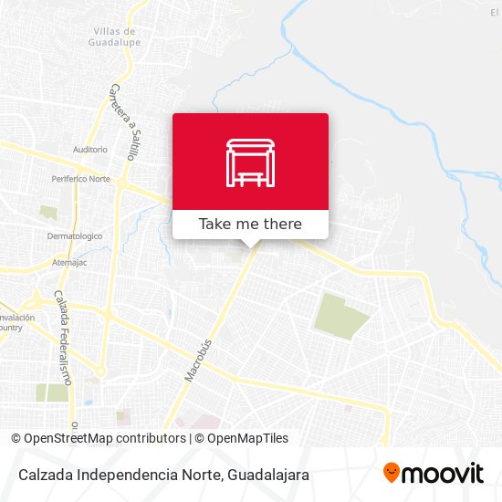 Mapa de Calzada Independencia Norte