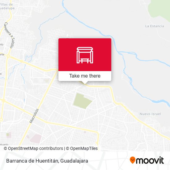 Barranca de Huentitán map