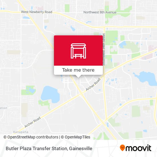 Butler Plaza Transfer Station map