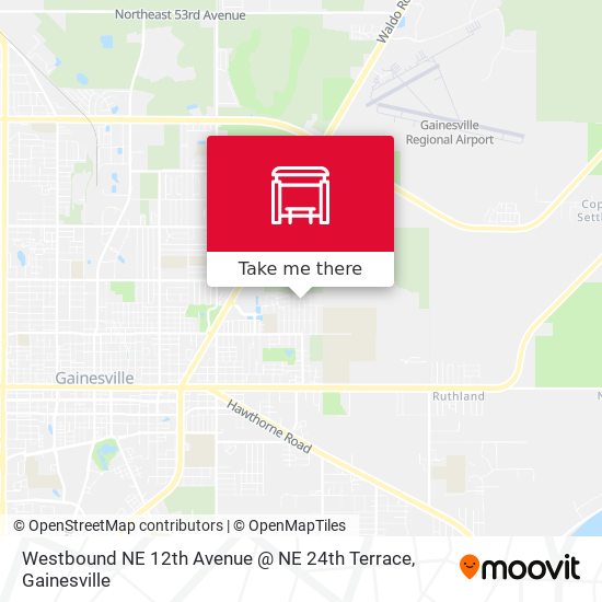 Westbound NE 12th Avenue @ NE 24th Terrace map