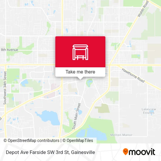 Mapa de Depot Ave Farside SW 3rd St