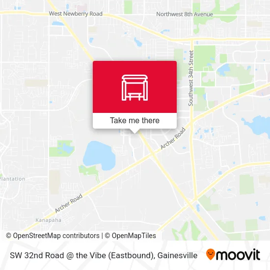 Mapa de SW 32nd Road @ the Vibe (Eastbound)