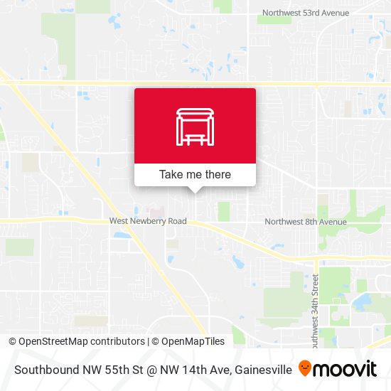 Southbound NW 55th St @ NW 14th Ave map