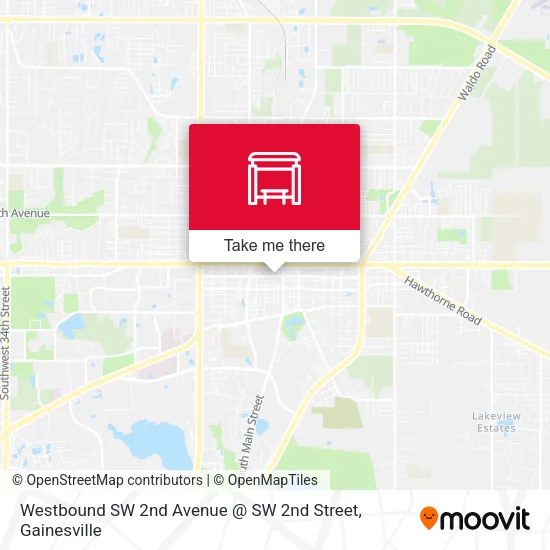 Mapa de Westbound SW 2nd Avenue @ SW 2nd Street