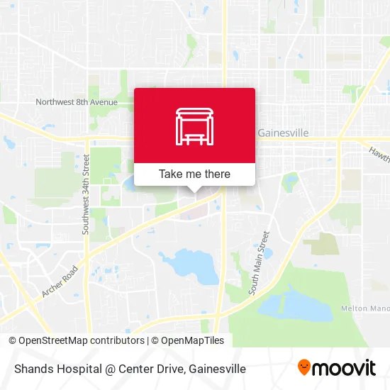 Mapa de Shands Hospital @ Center Drive