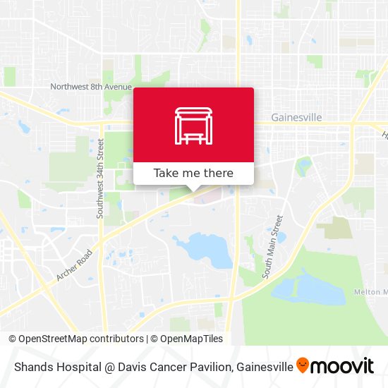 Shands Hospital @ Davis Cancer Pavilion map