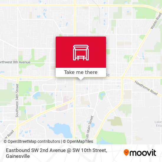 Eastbound SW 2nd Avenue @ SW 10th Street map