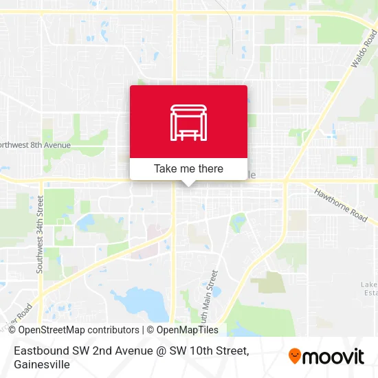 Mapa de Eastbound SW 2nd Avenue @ SW 10th Street