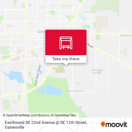 Eastbound SE 22nd Avenue @ SE 12th Street map
