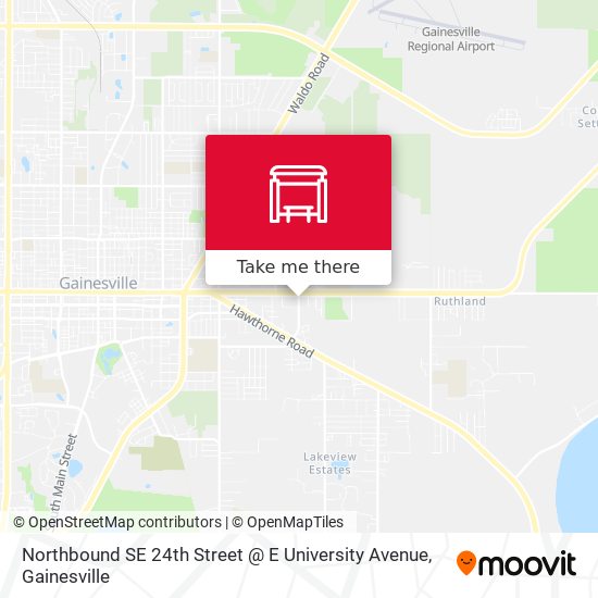 Mapa de Northbound SE 24th Street @ E University Avenue
