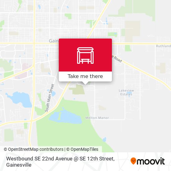 Westbound SE 22nd Avenue @ SE 12th Street map