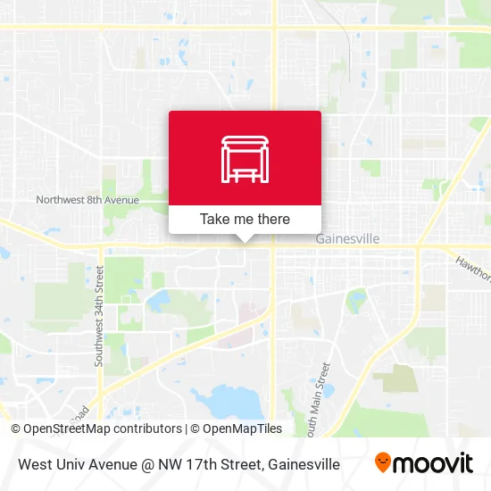 Mapa de West Univ Avenue @ NW 17th Street