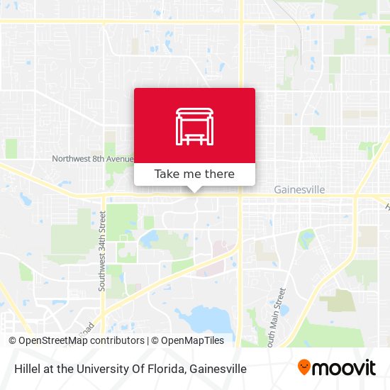 Hillel at the University Of Florida map