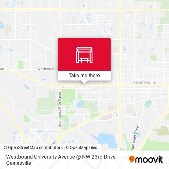 Westbound University Avenue @ NW 23rd Drive map