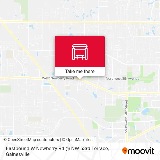 Mapa de Eastbound W Newberry Rd @ NW 53rd Terrace