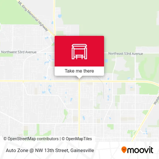 Mapa de Auto Zone @ NW 13th Street