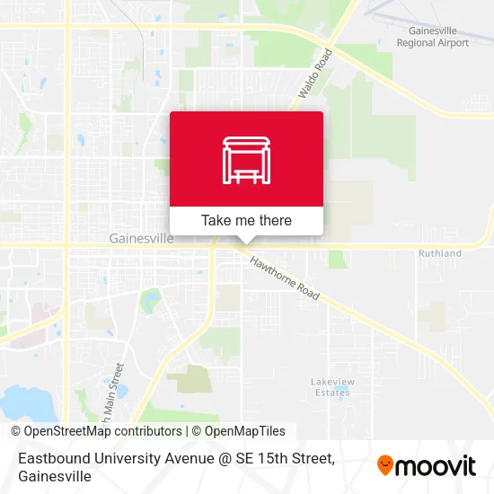 Mapa de Eastbound University Avenue @ SE 15th Street