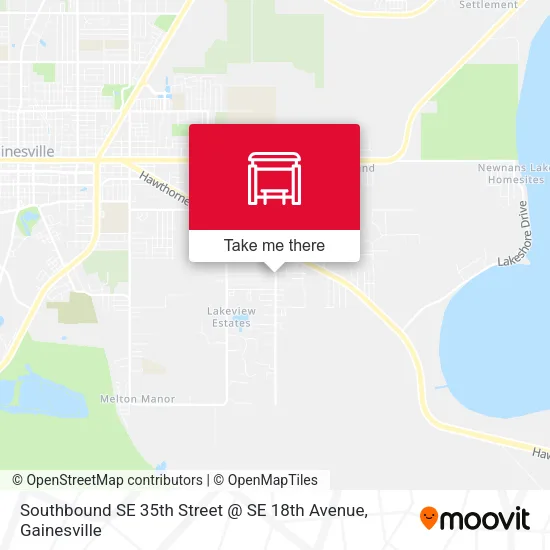 Mapa de Southbound SE 35th Street @ SE 18th Avenue