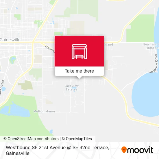 Mapa de Westbound SE 21st Avenue @ SE 32nd Terrace