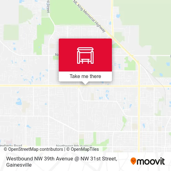 Mapa de Westbound NW 39th Avenue @ NW 31st Street