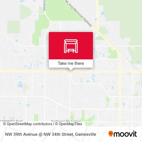 NW 39th Avenue @ NW 34th Street map