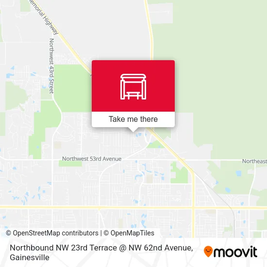 Northbound NW 23rd Terrace @ NW 62nd Avenue map