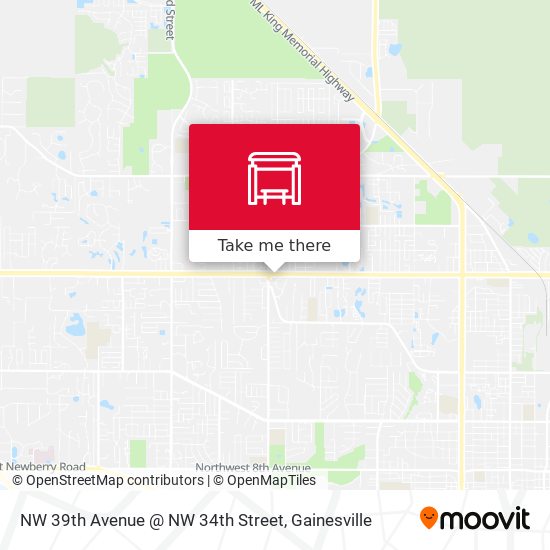 NW 39th Avenue @ NW 34th Street map