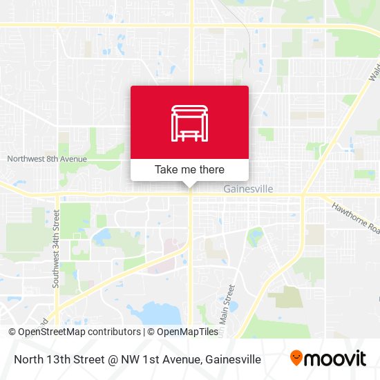 North 13th Street @ NW 1st Avenue map