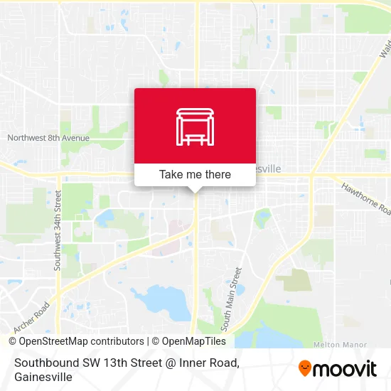 Mapa de Southbound SW 13th Street @ Inner Road