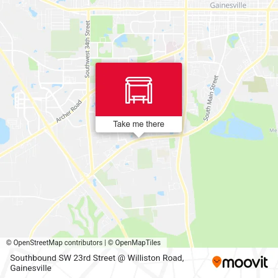 Southbound SW 23rd Street @ Williston Road map