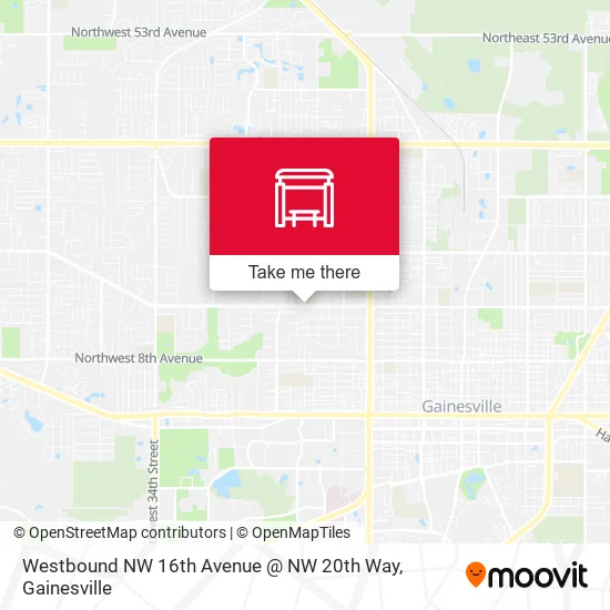 Mapa de Westbound NW 16th Avenue @ NW 20th Way