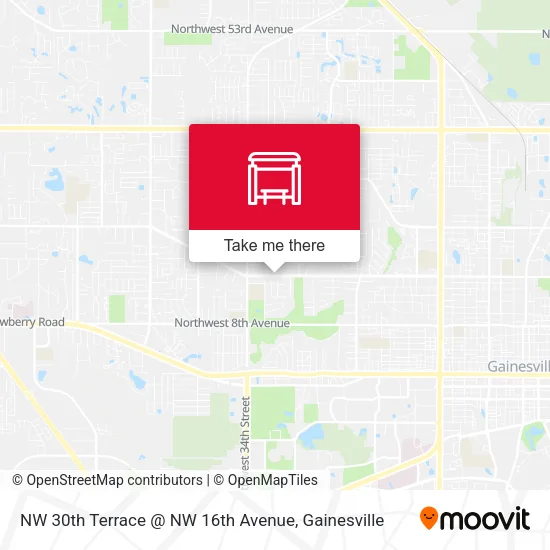 Mapa de NW 30th Terrace @ NW 16th Avenue