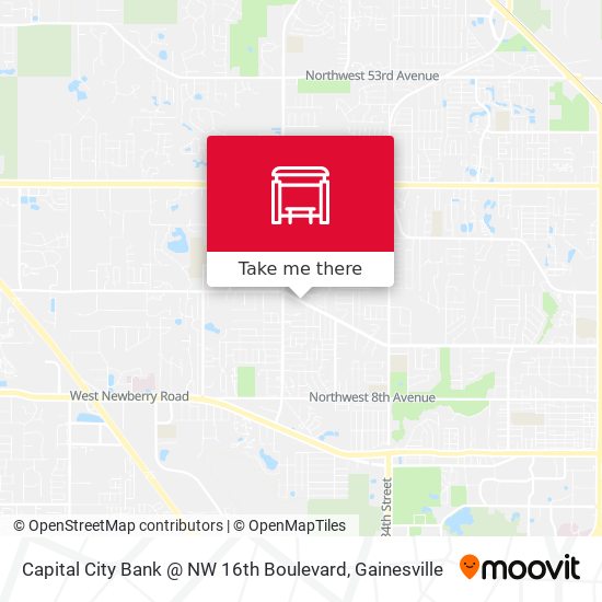 Capital City Bank @ NW 16th Boulevard map
