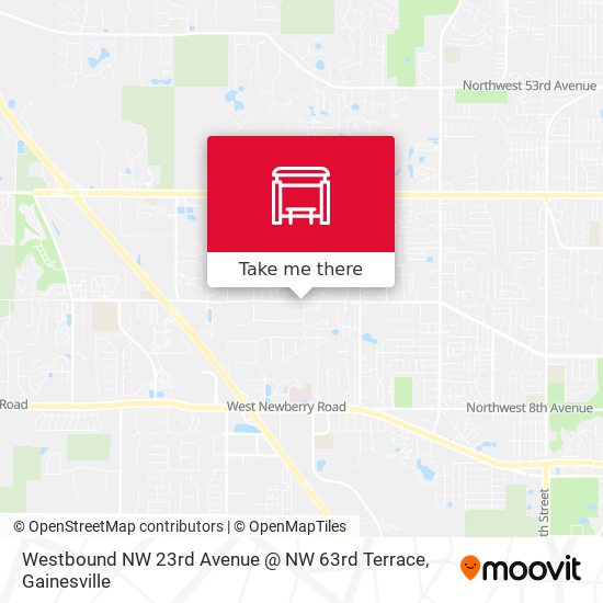 Westbound NW 23rd Avenue @ NW 63rd Terrace map