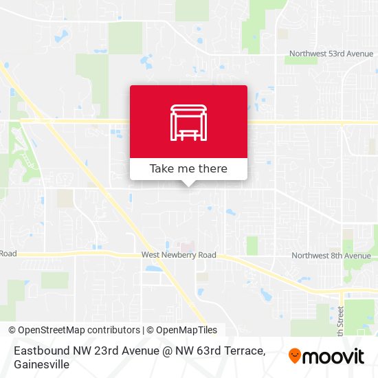 Eastbound NW 23rd Avenue @ NW 63rd Terrace map
