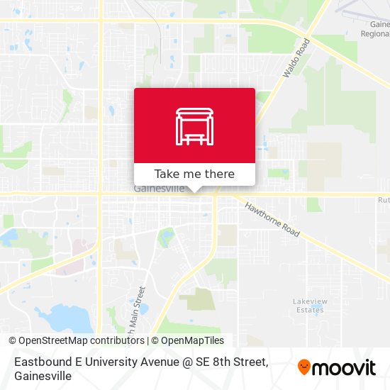 Mapa de Eastbound E University Avenue @ SE 8th Street