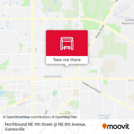 Northbound NE 9th Street @ NE 8th Avenue map
