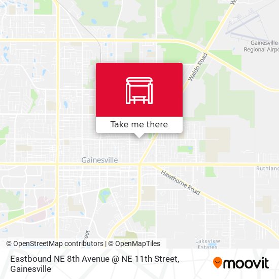Mapa de Eastbound NE 8th Avenue @ NE 11th Street