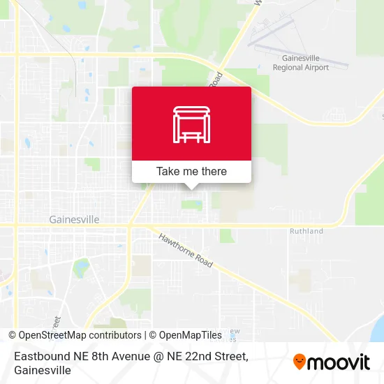 Mapa de Eastbound NE 8th Avenue @ NE 22nd Street