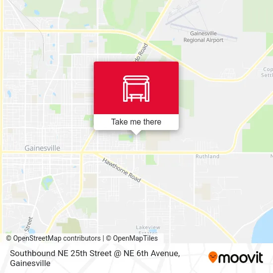 Mapa de Southbound NE 25th Street @ NE 6th Avenue