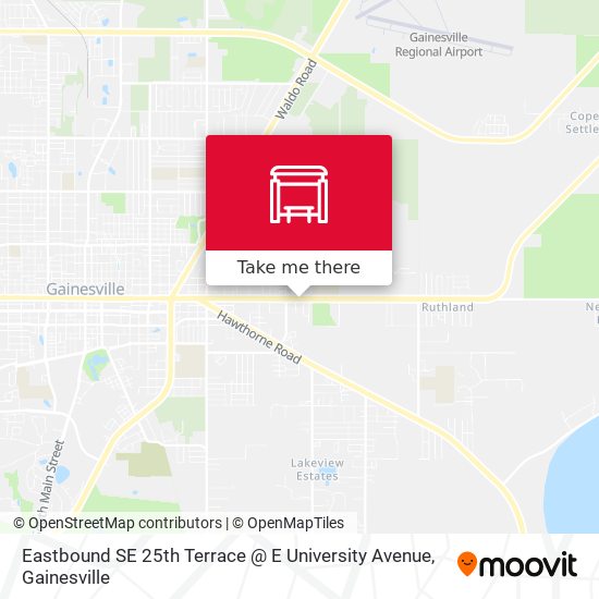Mapa de Eastbound SE 25th Terrace @ E University Avenue