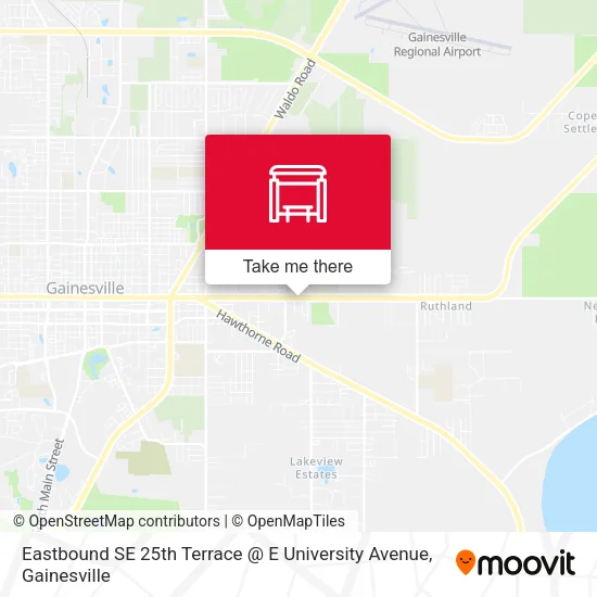 Mapa de Eastbound SE 25th Terrace @ E University Avenue