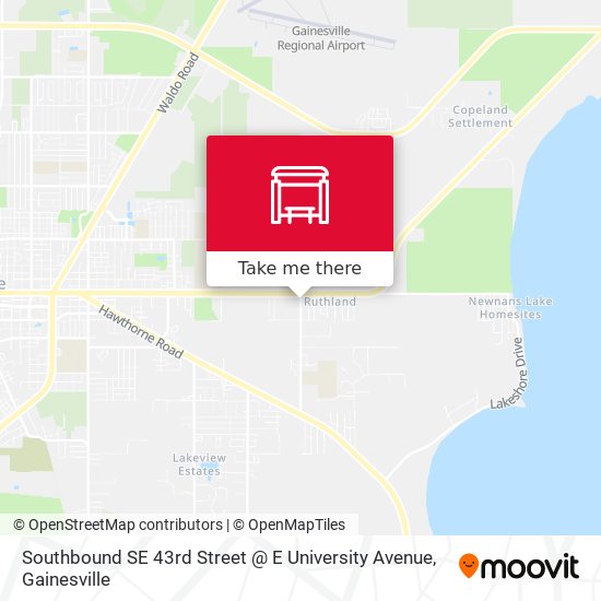 Southbound SE 43rd Street @ E University Avenue map