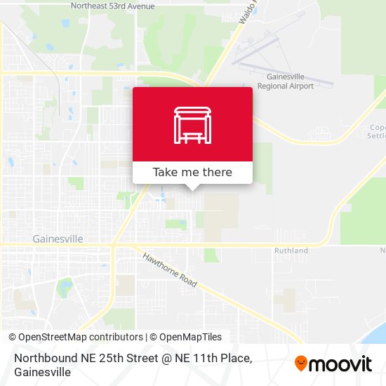 Northbound NE 25th Street @ NE 11th Place map