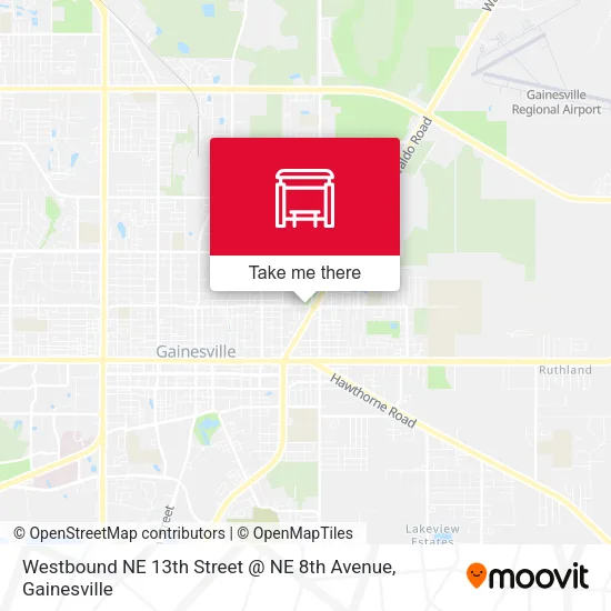 Mapa de Westbound NE 13th Street @ NE 8th Avenue