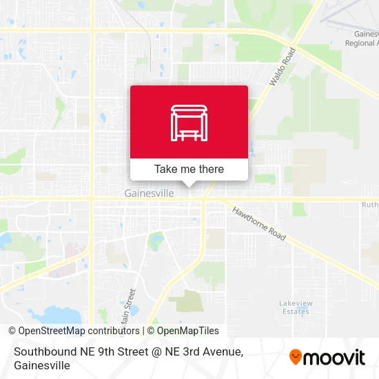 Mapa de Southbound NE 9th Street @ NE 3rd Avenue