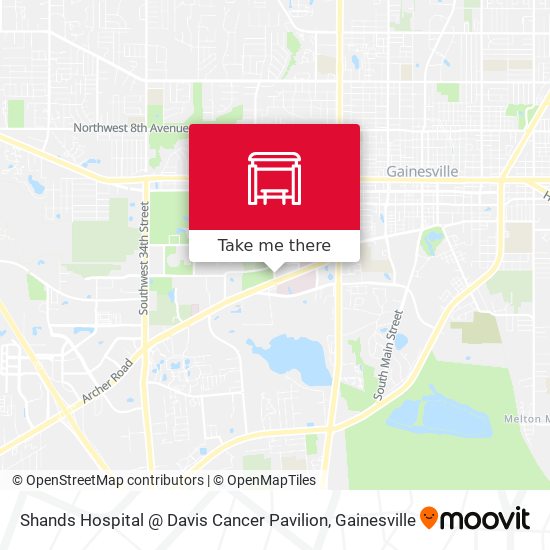 Mapa de Shands Hospital @ Davis Cancer Pavilion