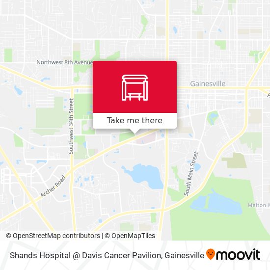 Shands Hospital @ Davis Cancer Pavilion map