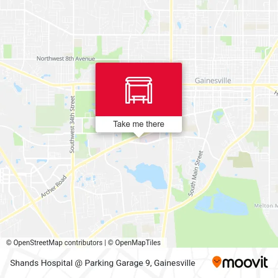 Mapa de Shands Hospital @ Parking Garage 9