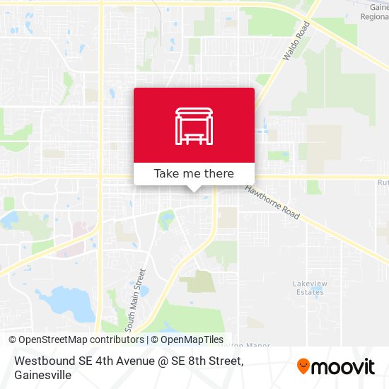 Westbound SE 4th Avenue @ SE 8th Street map